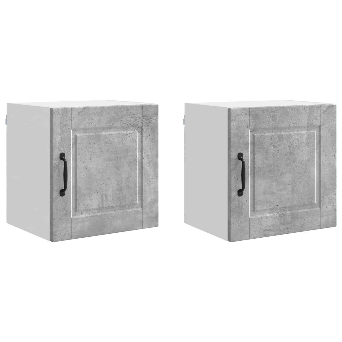 vidaXL Küchenschrank 2 pcs Beton Grau 40 x 31 x 40 cm Holzwerkstoff