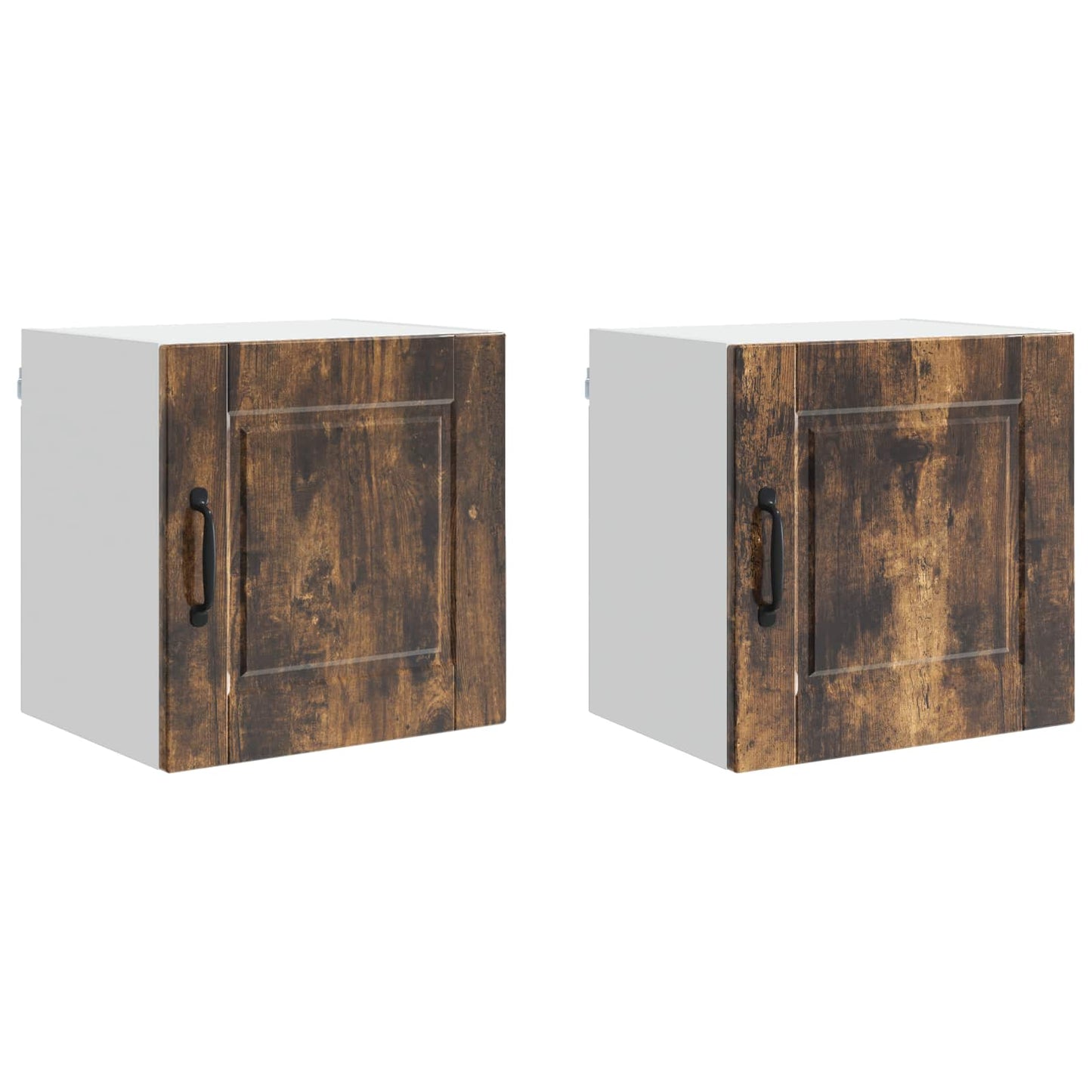 Küchenschrank mit Regal 2 pcs Geräucherte Eiche 40 x 31 x 40 cm