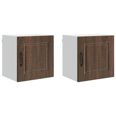 vidaXL Küchenschrank mit Tür 2 pcs Braun Eichen-Optik 40 x 31 x 40 cm