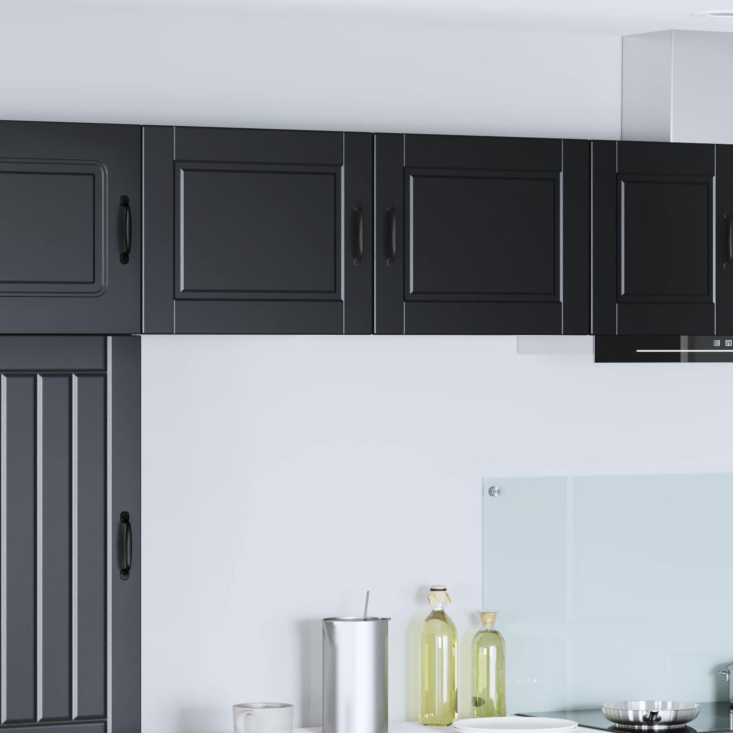 vidaXL Küchenschrank mit Regal Schwarz 50 x 31 x 40 cm Holzwerkstoff