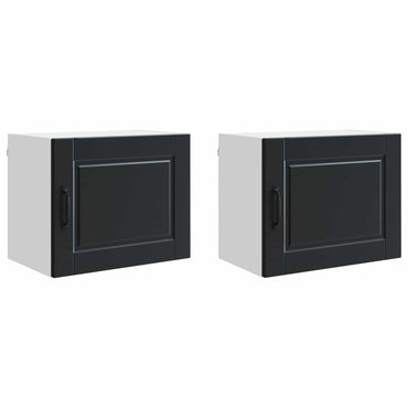 vidaXL Küchenschrank 2 pcs Schwarz 50 x 31 x 40 cm Holzwerkstoff