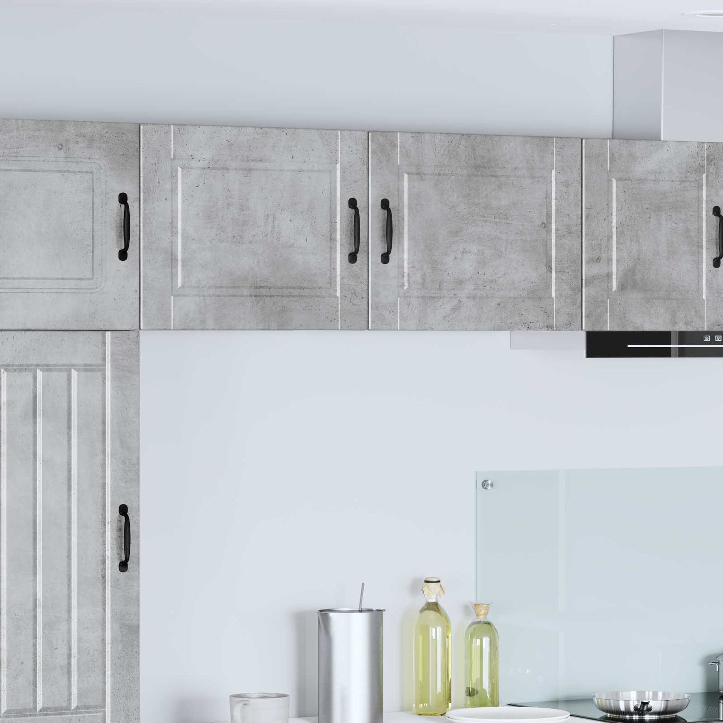 vidaXL Küchenschrank 2 pcs Beton Grau 50 x 31 x 40 cm Holzwerkstoff