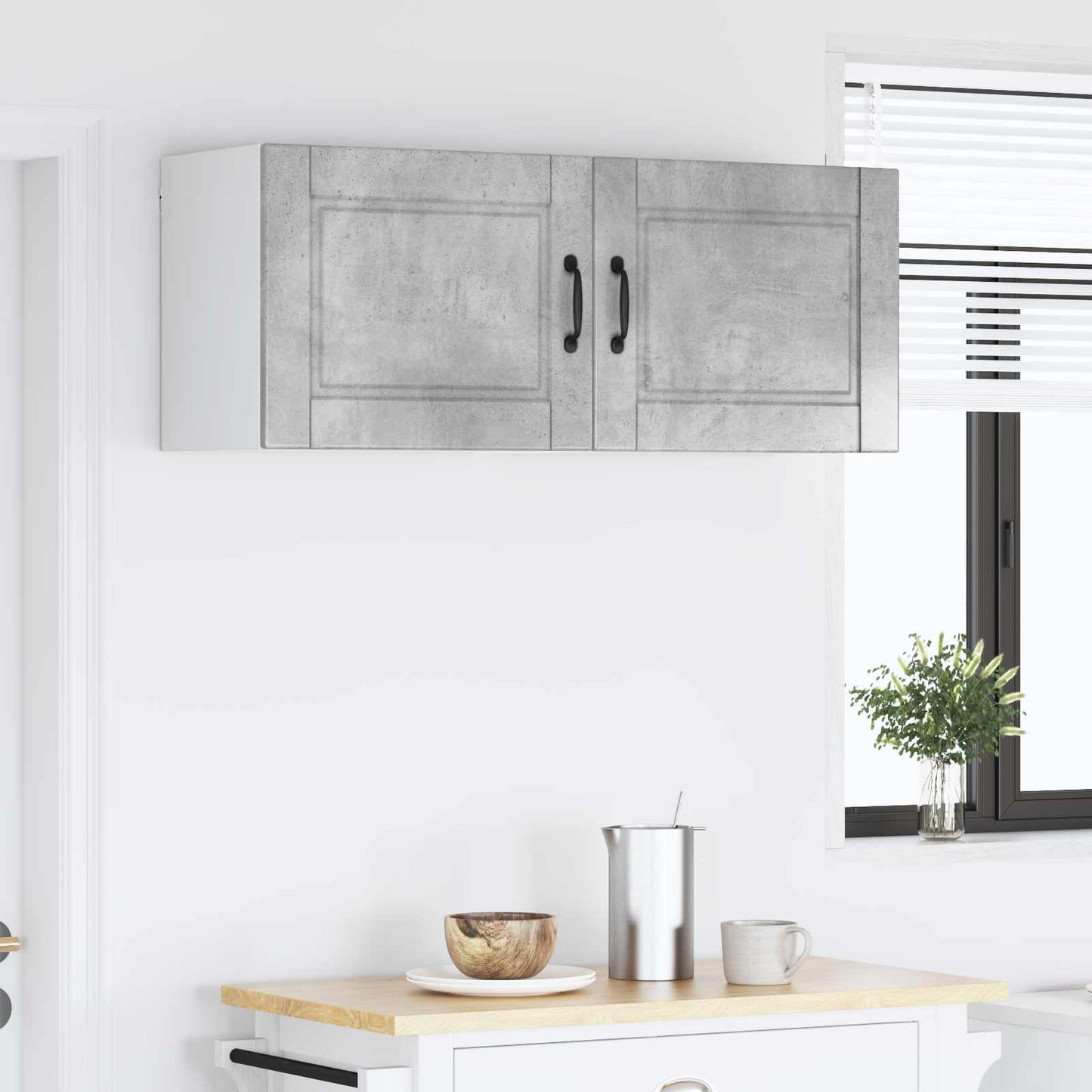 vidaXL Küchenschrank 2 pcs Beton Grau 50 x 31 x 40 cm Holzwerkstoff