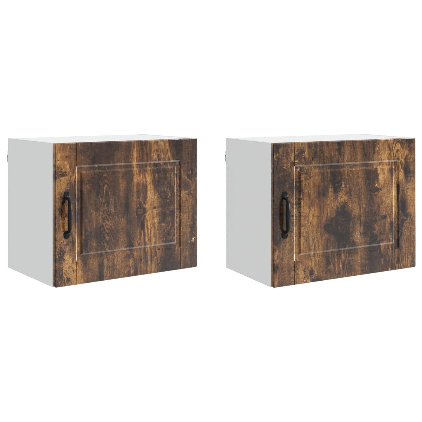 Küchenschrank mit Regal 2 pcs Geräucherte Eiche 50 x 31 x 40 cm