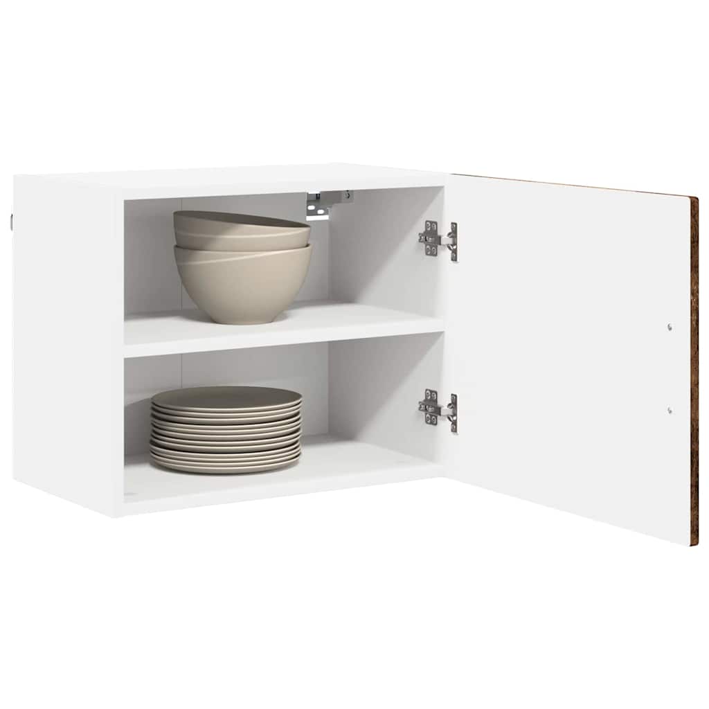 Küchenschrank mit Regal 2 pcs Geräucherte Eiche 50 x 31 x 40 cm