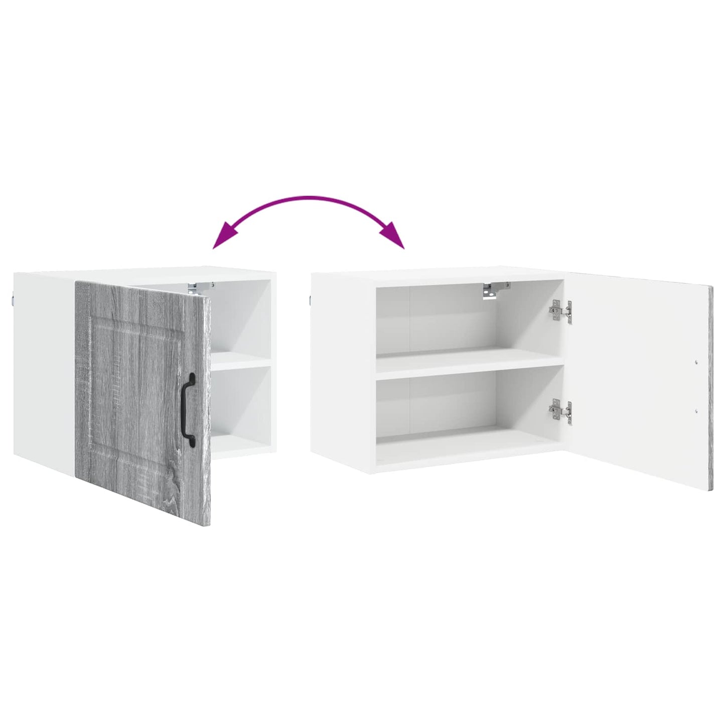 vidaXL Küchenschrank 2 pcs Graues Sonoma 50 x 31 x 40 cm Holzwerkstoff