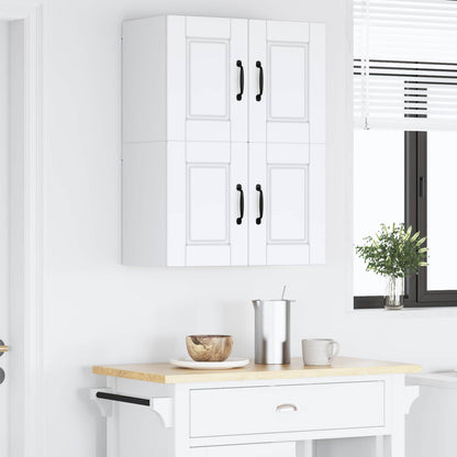 vidaXL Küchenschrank mit Tür 2 pcs Weiß 60 x 31 x 40 cm Holzwerkstoff