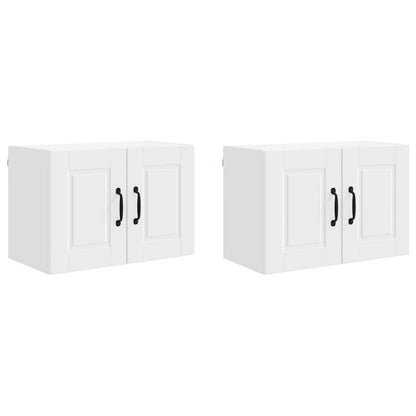 vidaXL Küchenschrank mit Tür 2 pcs Weiß 60 x 31 x 40 cm Holzwerkstoff