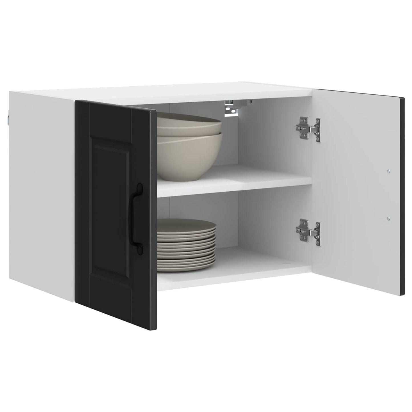 vidaXL Küchenschrank mit Regal Schwarz 60 x 31 x 40 cm Holzwerkstoff