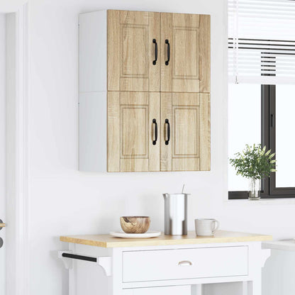 vidaXL Küchenschrank 2 pcs Sonoma-Eiche 60 x 31 x 40 cm Holzwerkstoff