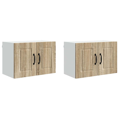 vidaXL Küchenschrank 2 pcs Sonoma-Eiche 60 x 31 x 40 cm Holzwerkstoff