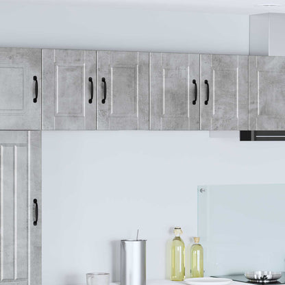 vidaXL Küchenschrank 2 pcs Beton Grau 60 x 31 x 40 cm Holzwerkstoff
