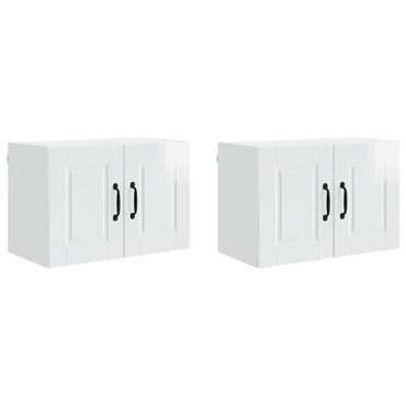 vidaXL Küchenschrank mit Regal 2 pcs Hochglanz Weiß 60 x 31 x 40 cm