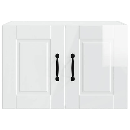 Küchenschrank mit Regal 2 pcs Hochglanz Weiß 60 x 31 x 40 cm