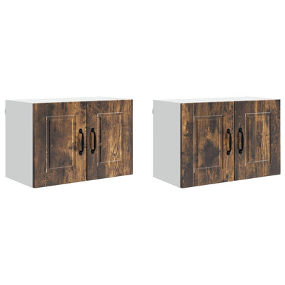 vidaXL Küchenschrank mit Regal 2 pcs Geräucherte Eiche 60 x 31 x 40 cm