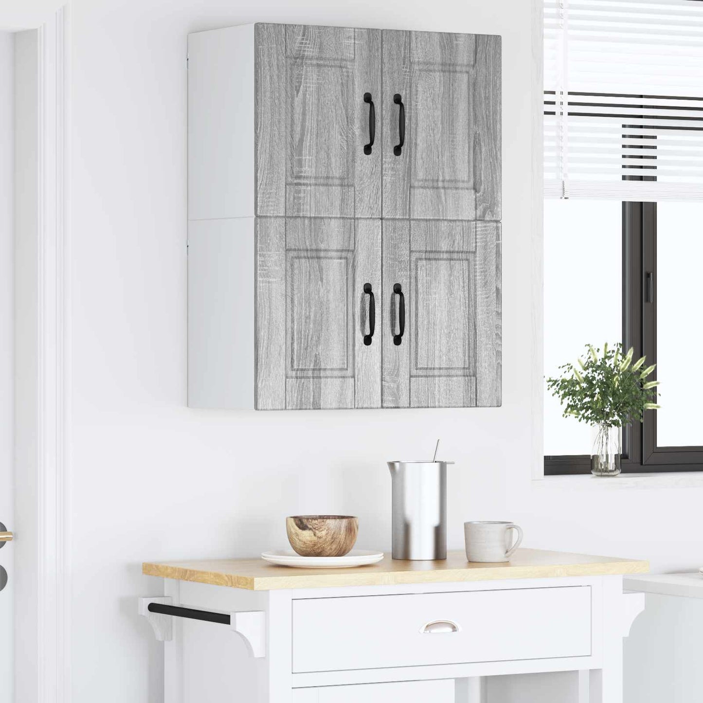 vidaXL Küchenschrank 2 pcs Graues Sonoma 60 x 31 x 40 cm Holzwerkstoff