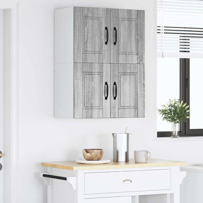 vidaXL Küchenschrank 2 pcs Graues Sonoma 60 x 31 x 40 cm Holzwerkstoff