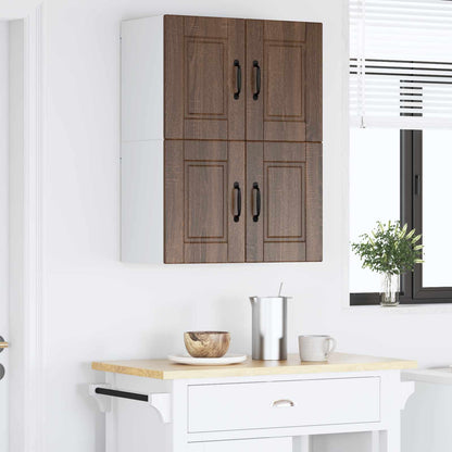 vidaXL Küchenschrank mit Tür 2 pcs Braun Eichen-Optik 60 x 31 x 40 cm