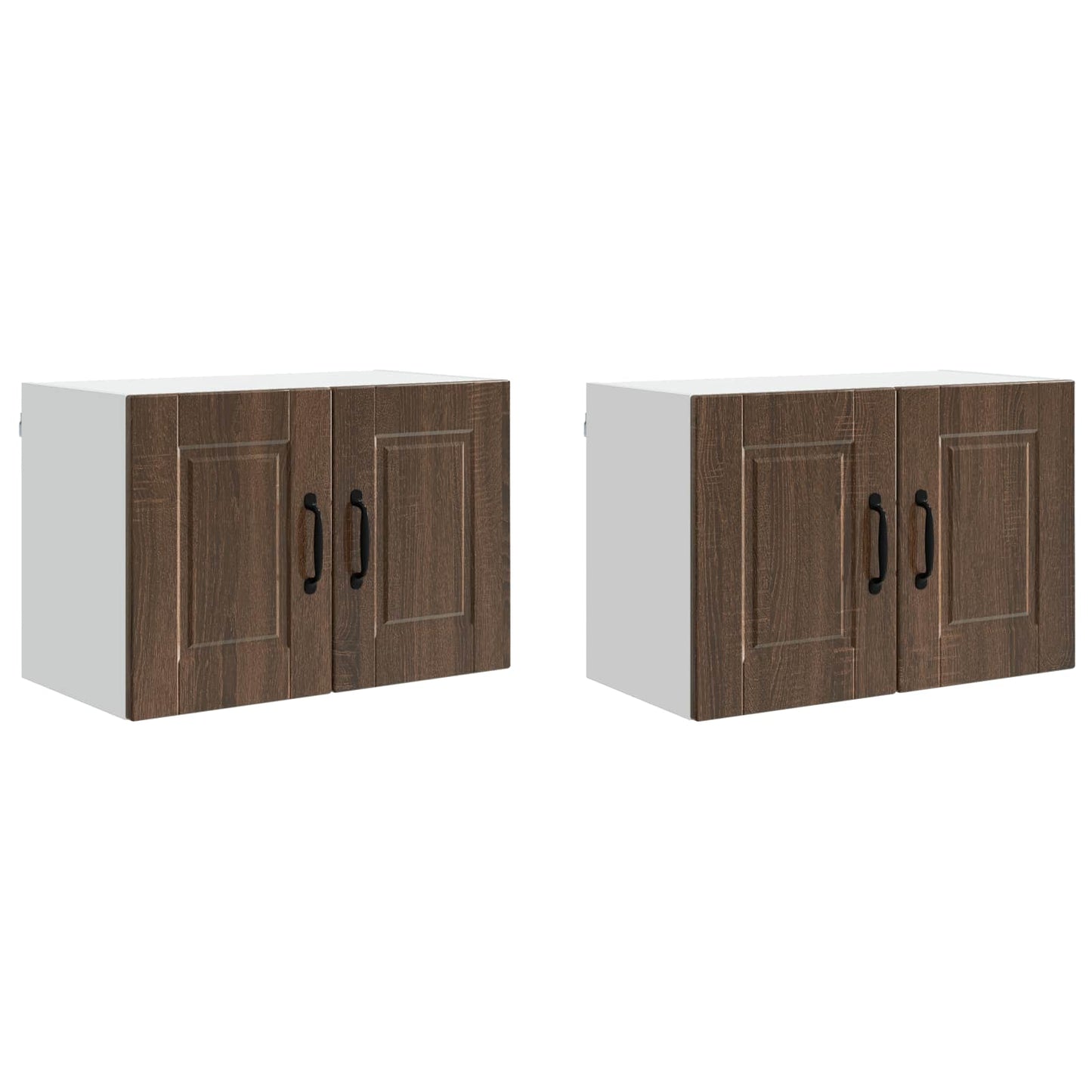vidaXL Küchenschrank mit Tür 2 pcs Braun Eichen-Optik 60 x 31 x 40 cm