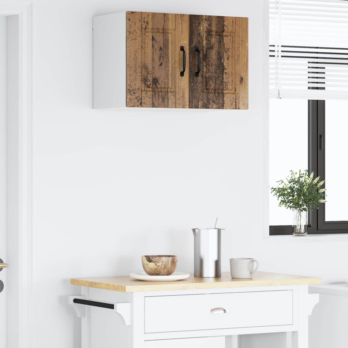 vidaXL Küchenschrank mit Regal Altholz 60 x 31 x 40 cm Holzwerkstoff
