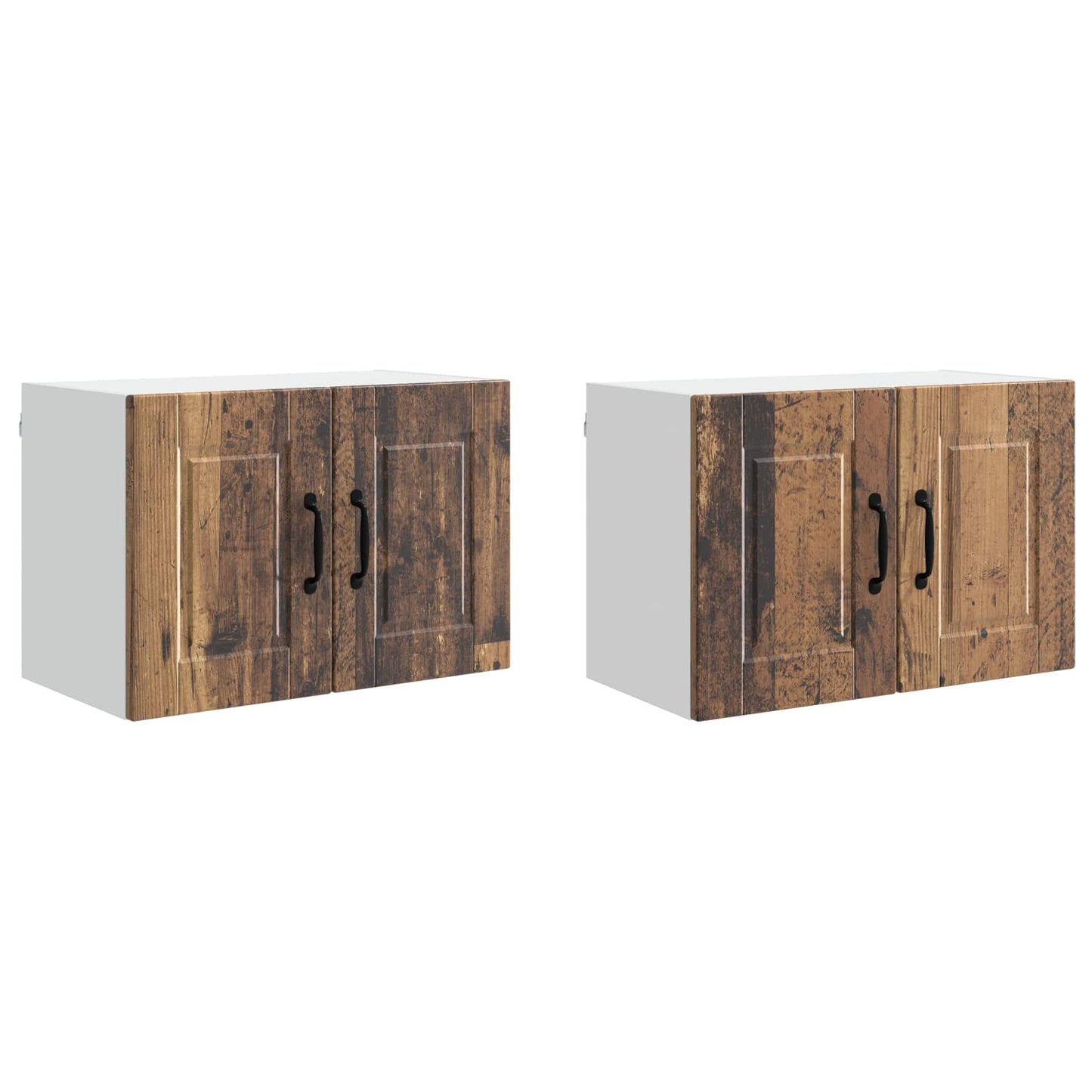 vidaXL Küchenschrank 2 pcs Altholz 60 x 31 x 40 cm Holzwerkstoff