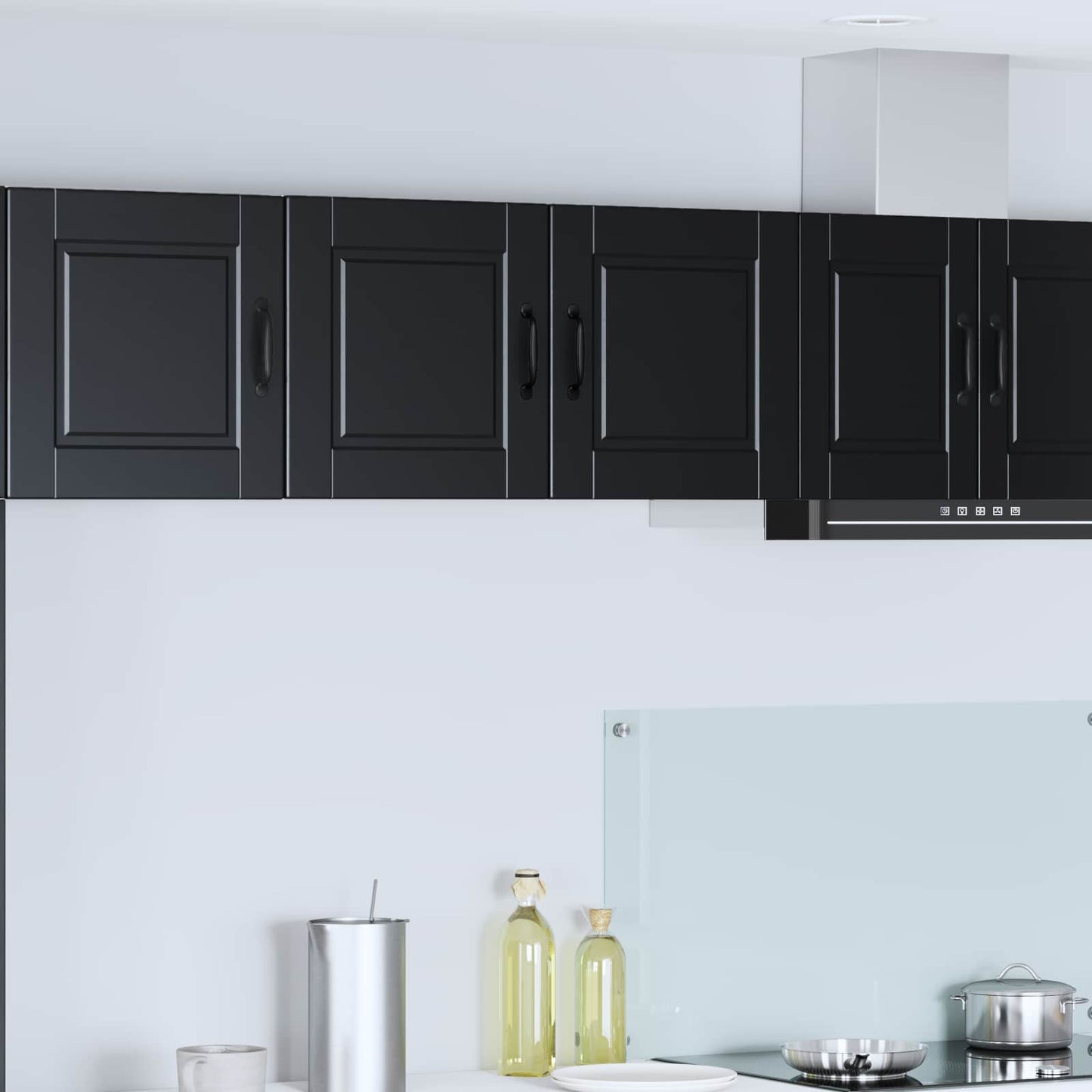 vidaXL Küchenschrank mit Regal Schwarz 80 x 31 x 40 cm Holzwerkstoff