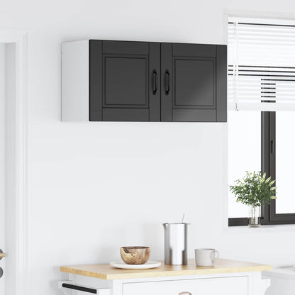 vidaXL Küchenschrank mit Regal Schwarz 80 x 31 x 40 cm Holzwerkstoff