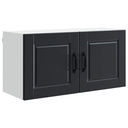 vidaXL Küchenschrank mit Regal Schwarz 80 x 31 x 40 cm Holzwerkstoff