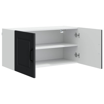 vidaXL Küchenschrank mit Regal Schwarz 80 x 31 x 40 cm Holzwerkstoff