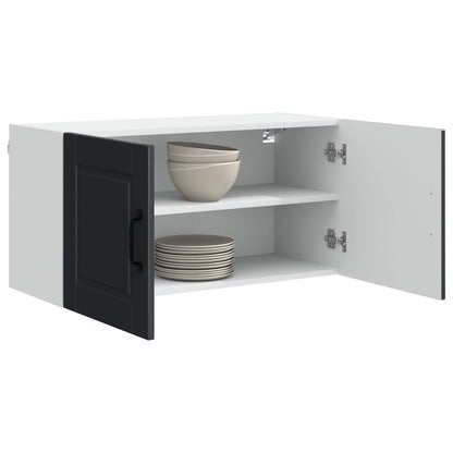 vidaXL Küchenschrank mit Regal Schwarz 80 x 31 x 40 cm Holzwerkstoff