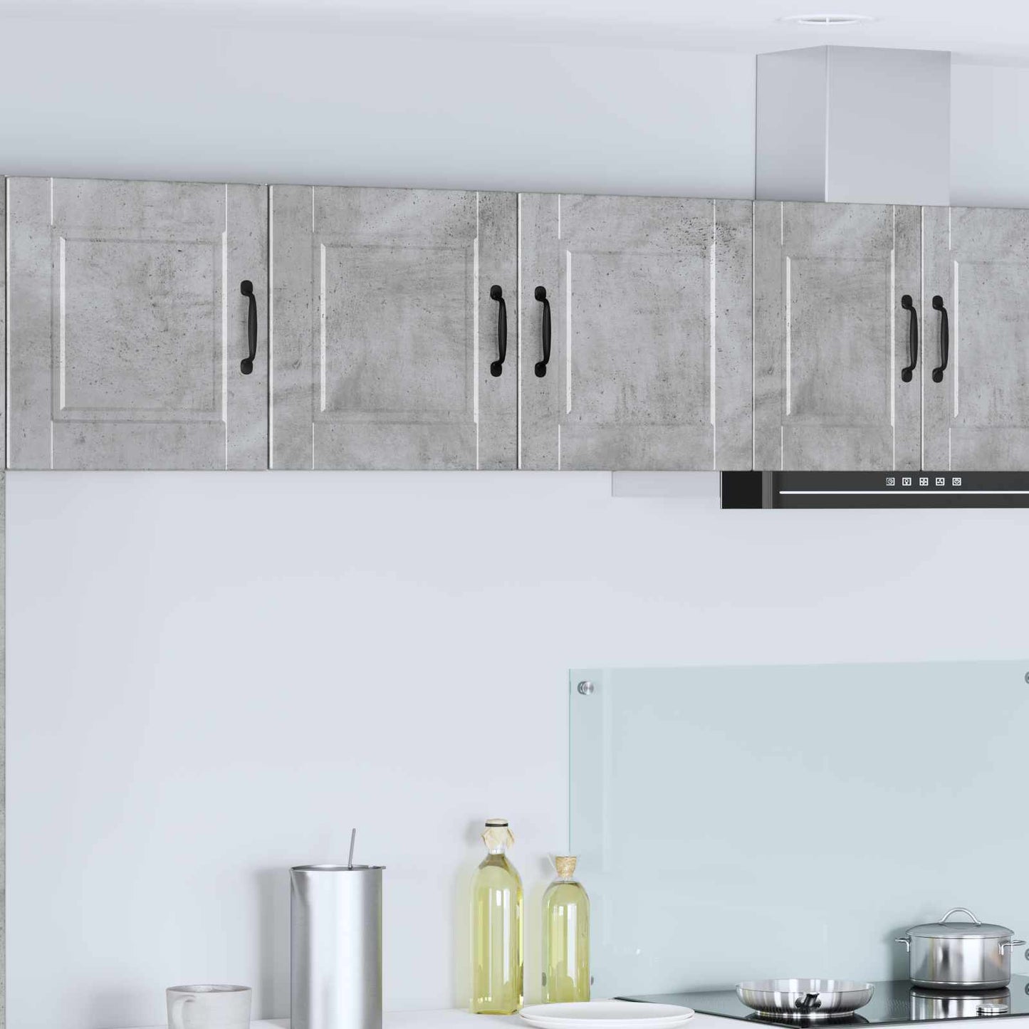vidaXL Küchenschrank mit Tür Beton Grau 80 x 31 x 40 cm Holzwerkstoff