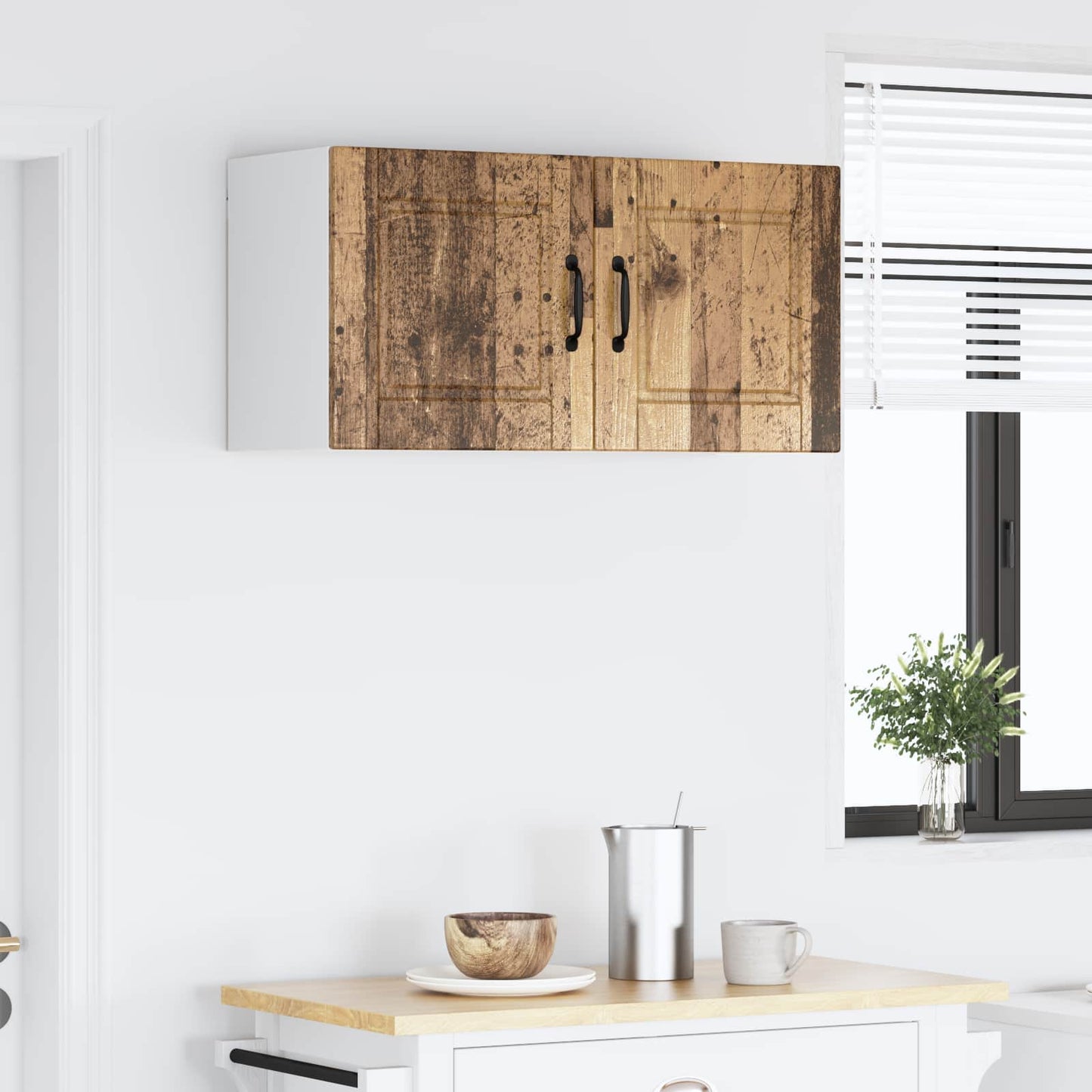 vidaXL Küchenschrank mit Regal Altholz 80 x 31 x 40 cm Holzwerkstoff