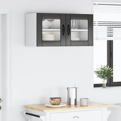 vidaXL Küchenschrank mit Regal Schwarz 80 x 31 x 40 cm Holzwerkstoff