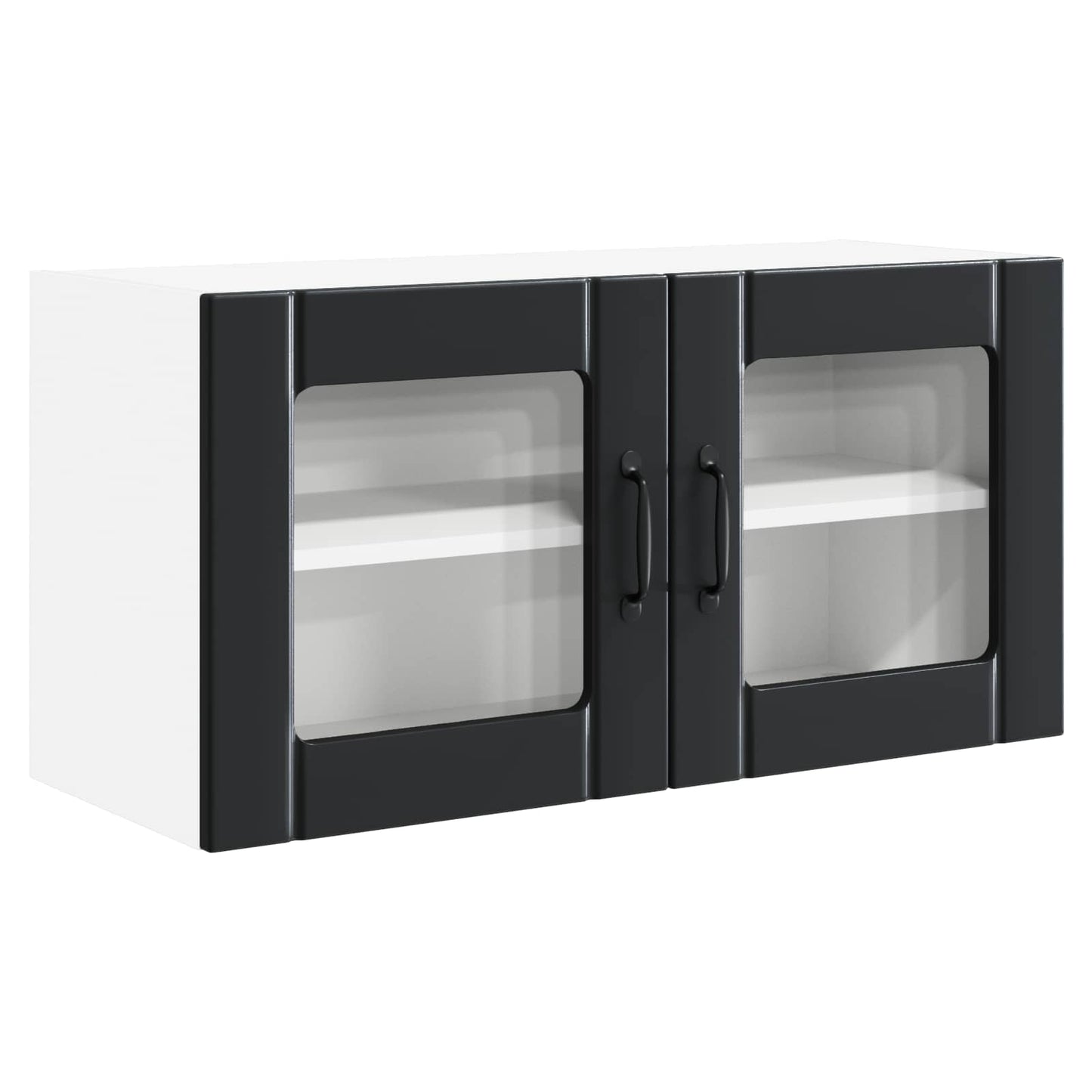 vidaXL Küchenschrank mit Regal Schwarz 80 x 31 x 40 cm Holzwerkstoff