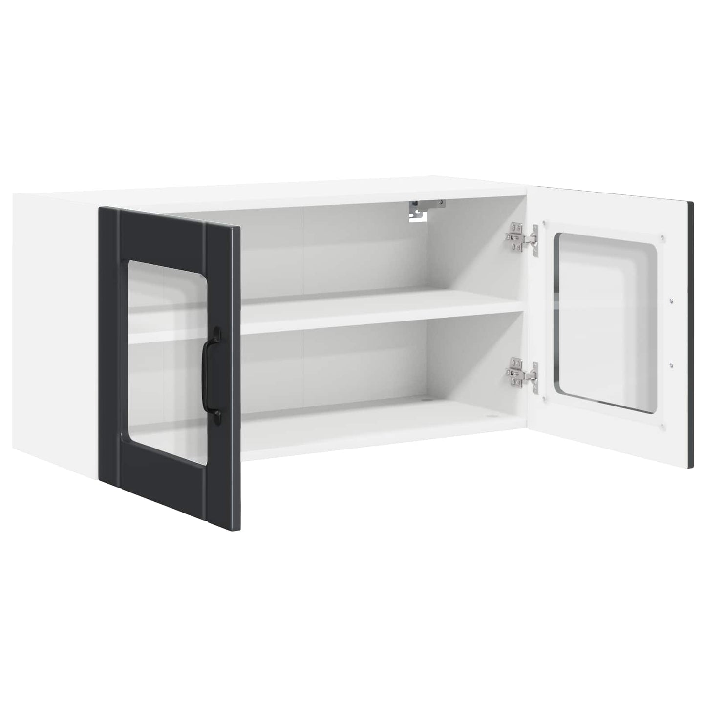 vidaXL Küchenschrank mit Regal Schwarz 80 x 31 x 40 cm Holzwerkstoff