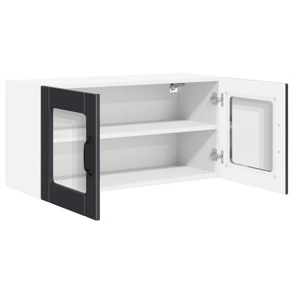 vidaXL Küchenschrank mit Regal Schwarz 80 x 31 x 40 cm Holzwerkstoff