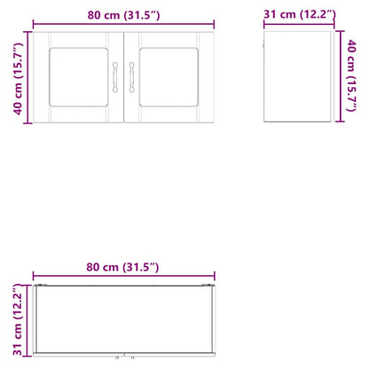 vidaXL Küchenschrank Sonoma-Eiche 80 x 31 x 40 cm Holzwerkstoff
