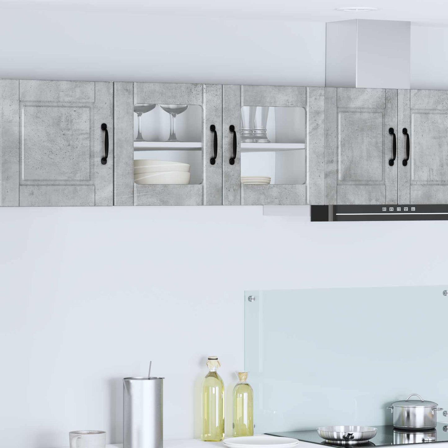 vidaXL Küchenschrank mit Tür Beton Grau 80 x 31 x 40 cm Holzwerkstoff