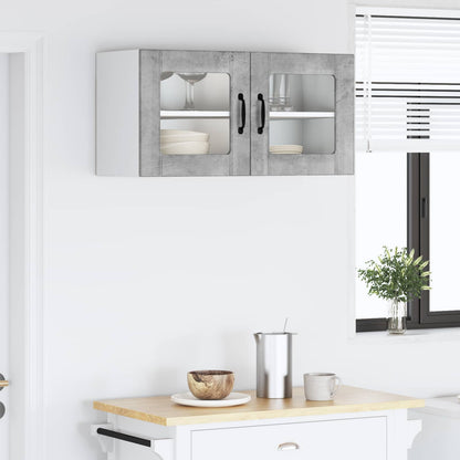 vidaXL Küchenschrank mit Tür Beton Grau 80 x 31 x 40 cm Holzwerkstoff