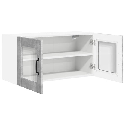 vidaXL Küchenschrank mit Tür Beton Grau 80 x 31 x 40 cm Holzwerkstoff