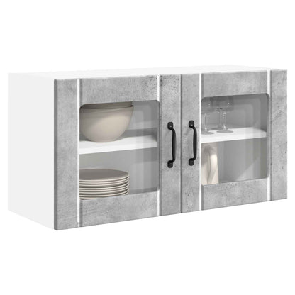 vidaXL Küchenschrank mit Tür Beton Grau 80 x 31 x 40 cm Holzwerkstoff