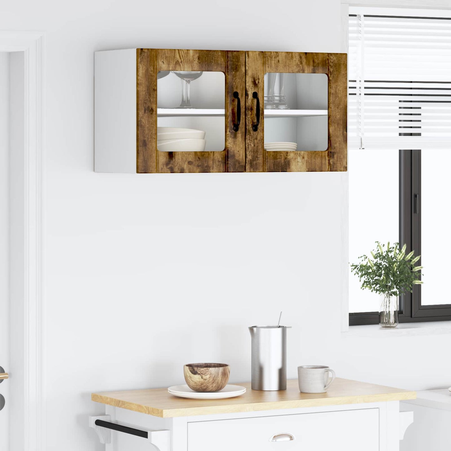 vidaXL Küchenschrank Geräucherte Eiche 80 x 31 x 40 cm Holzwerkstoff