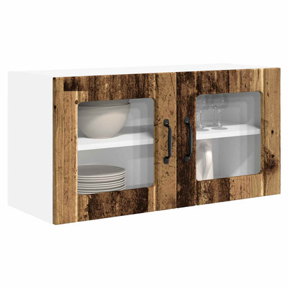 vidaXL Küchenschrank mit Regal Altholz 80 x 31 x 40 cm Holzwerkstoff