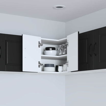 vidaXL Küchenschrank mit Regal Schwarz 57 x 57 x 40 cm Holzwerkstoff