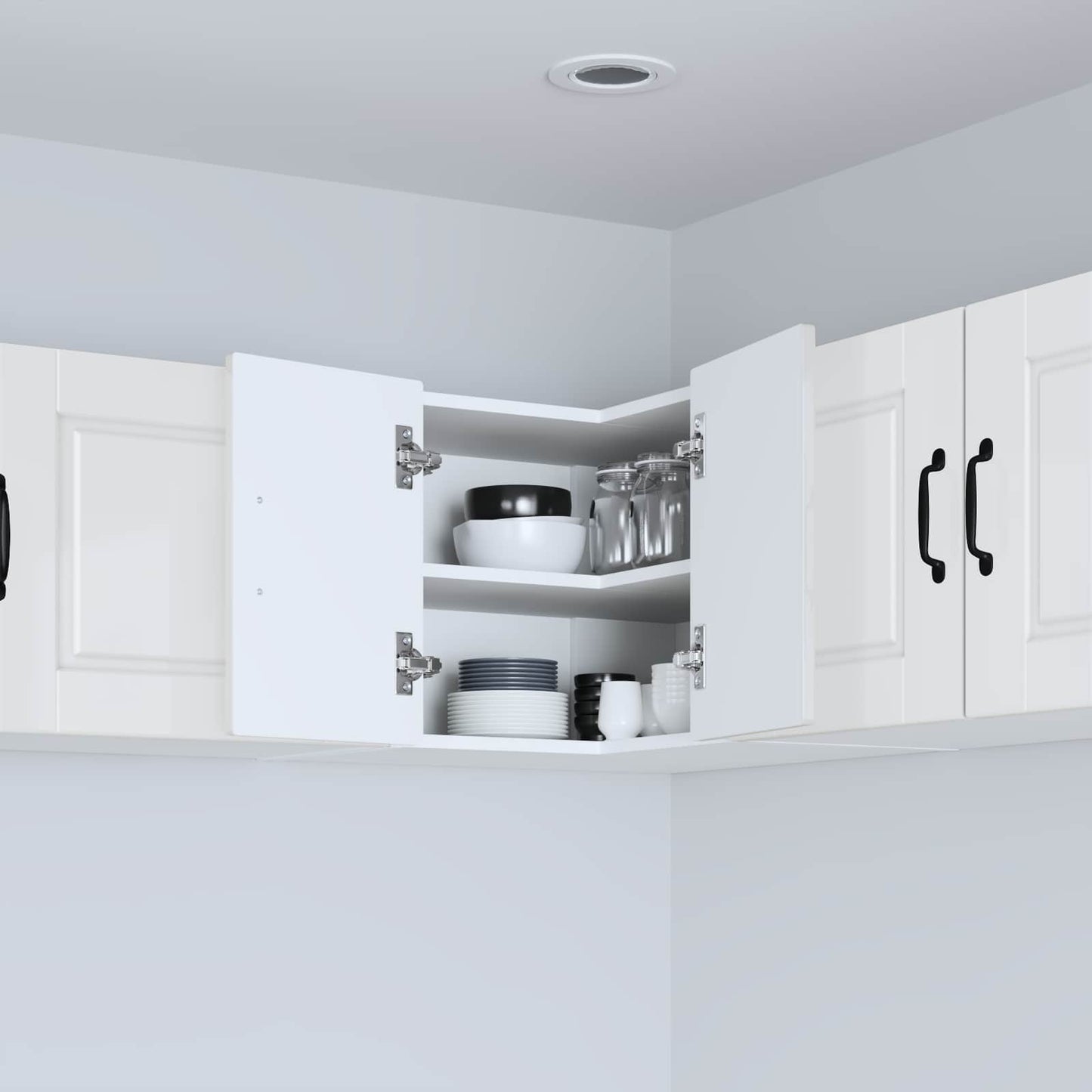 vidaXL Küchenschrank Hochglanz Weiß 57 x 57 x 40 cm Holzwerkstoff