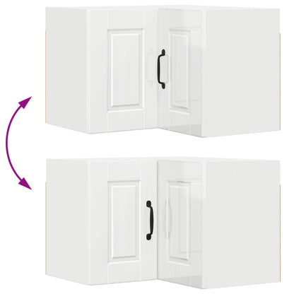 vidaXL Küchenschrank Hochglanz Weiß 57 x 57 x 40 cm Holzwerkstoff