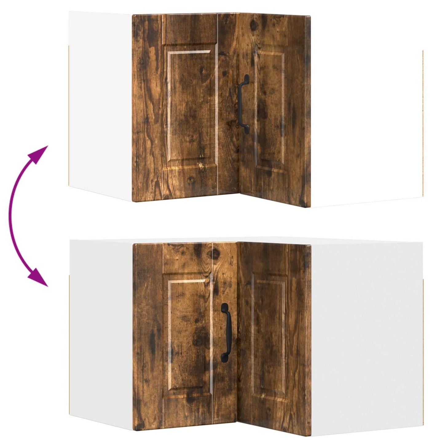vidaXL Küchenschrank Geräucherte Eiche 57 x 57 x 40 cm Holzwerkstoff