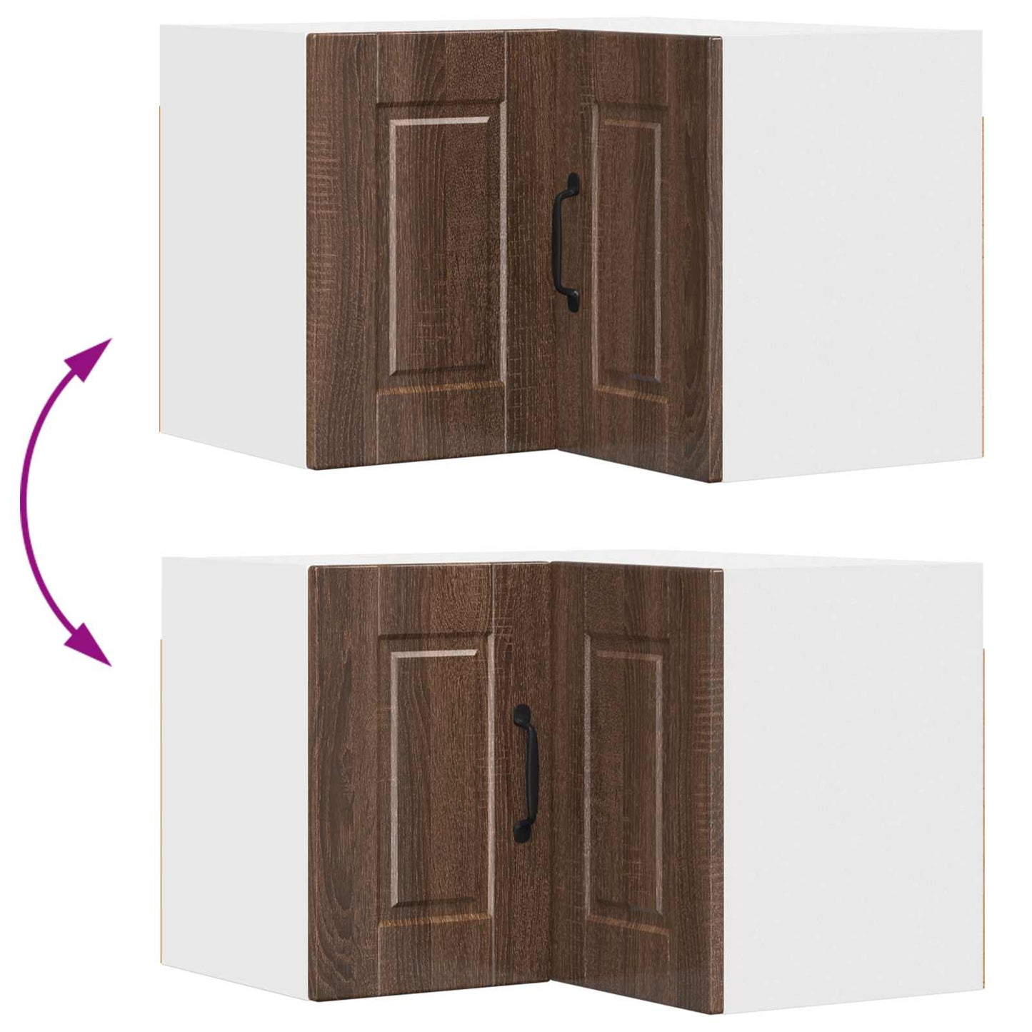 vidaXL Küchenschrank Braun Eichen-Optik 57 x 57 x 40 cm Holzwerkstoff