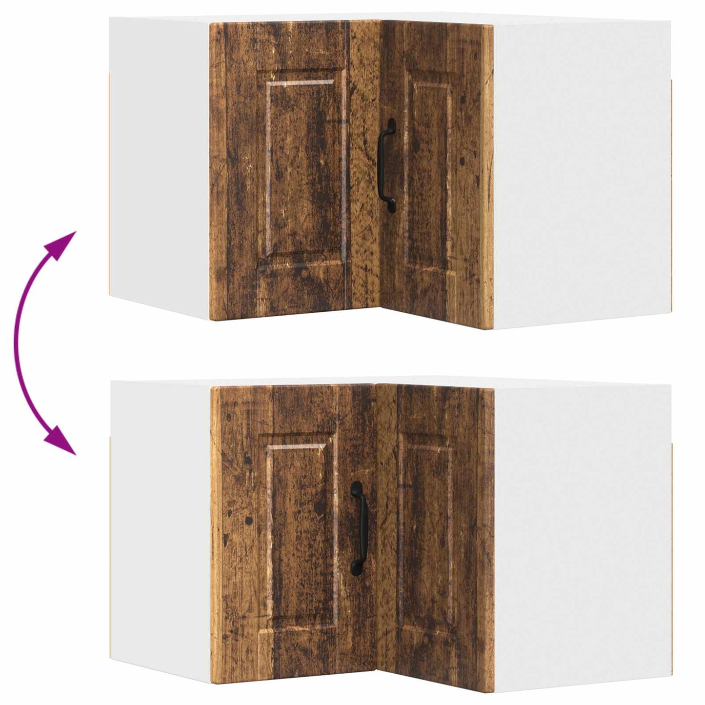 vidaXL Küchenschrank mit Regal Altholz 57 x 57 x 40 cm Holzwerkstoff