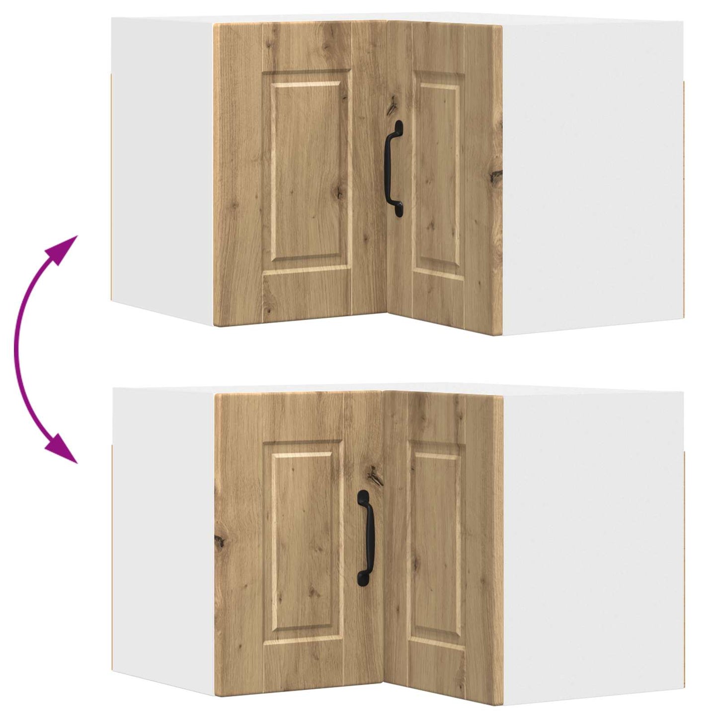 vidaXL Küchenschrank Artisan-Eiche 57 x 57 x 40 cm Holzwerkstoff